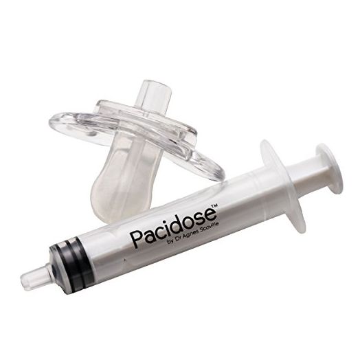 Pacidose Pacifier Liquid Medicine Dispenser with Oral Syringe | Newborn Baby | 0-6 Months