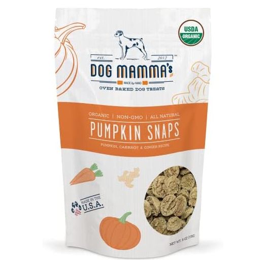 Dog Mamma's Organic Dog Treats - All Natural Gluten Free, Plant Based Crunchy Dog Biscuits Made in The USA with Pumpkin, Blueberry, Sweet Potato, Kale, Apple, Cranberry, Banana Coconut