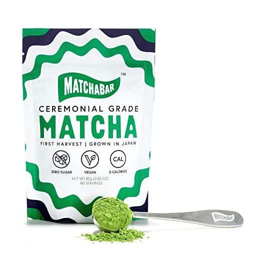 MATCHABAR Ceremonial Grade Matcha Green Tea Powder (80g Bag) | Premium, First Harvest Authentic Japanese Matcha | Healthy Antioxidants, Natural Energy, and Amino Acids | For Perfect Matcha Latte Blend
