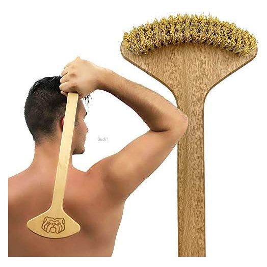 THE BULLDOG Extreme Back Scratcher, The Scratchiest Bulldog, with Extra Stiff Bristles for Serious Skin Itch Relief and Pleasure, Best Gift for Men and Women, Caution Extremely Scratchy