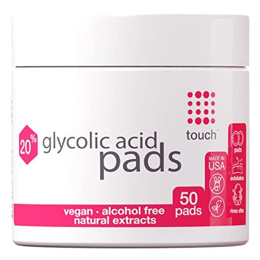 20% Glycolic Acid Pads Exfoliating And Resurfacing AHA Peel Face Wipes - Great for Anti-Aging, Dullness, Pores, Acne Scars, Fine Wrinkles, Uneven Skin Tone & Texture, Hyperpigmentation, 50 Count