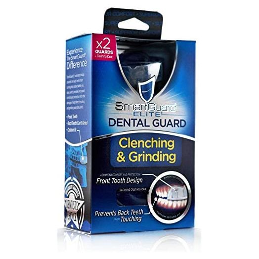 Dental Guard SMARTGUARD ELITE (2 Guards 1 Travel case) Front tooth Custom Anti Teeth Grinding Night Guard for Clenching - Dentist Designed - Bruxing Splint Mouth Protector For Relief of Symptoms