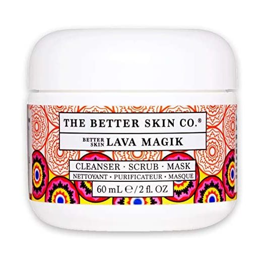 The Better Skin Co. | Lava Magik Face Cleanser/Face Scrub and Facial Mask | Exfoliating French Volcanic Lava | Pore Cleansing, Blackhead Reducing, Skin Tightening Cream | 2 oz