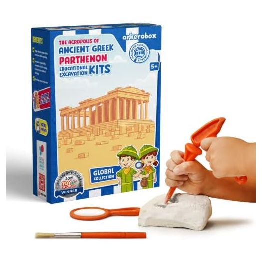 Ancient Greece Parthenon, Excavation Kits for Kids, Ancient Dig Kit, Learning & Education Toys, STEM, Kids Science Kit, Includes Learning Resources & Paintable Post Card