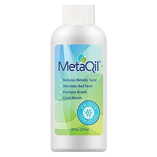 MetaQil Oral Rinse, Proven to Relieve Metallic, Bitter and Other Taste Disorders, Made from Natural Ingredients, Cools and Freshens Breath, Available in 8 oz Bottle, 1 Count