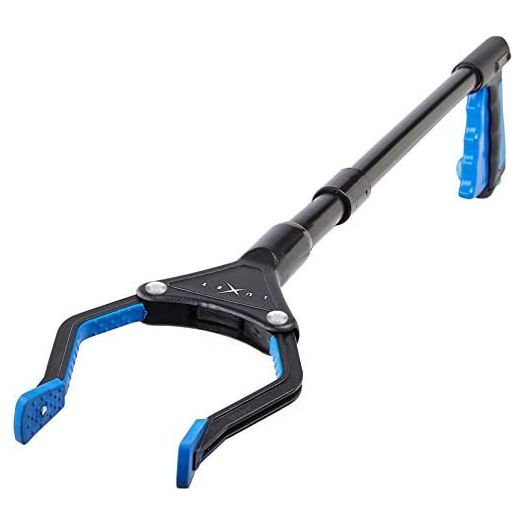 Grabber Reacher Tool - Newest Version Luxet 19 Inch Long Steel Foldable Pick Up Stick - Strong Grip Magnetic Tip - Heavy Duty Trash Picker Claw Reacher Grabber Tool for Elderly Wheelchair Mobility Aid
