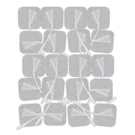 U Ultimate TENS Unit Replacement Pads - Pack of 20 Compatible, Adhesive & Reusable 2 x 2" Electrode Stimulator Patches for Muscle Stimulation and Electrotherapy w/Resealing Bag