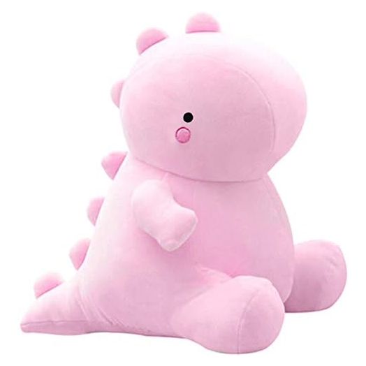 VHYHCY Cute Dinosaur Plush Toys, Fat Dinosaur Stuffed Animals Dolls, Soft Plush Dino Plushie, Birthday Gifts for Kids Girls Boys Pink 12 inch