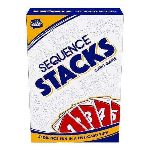 Goliath Sequence Stacks Card Game, Sequence Fun in a Five-Card Run, White