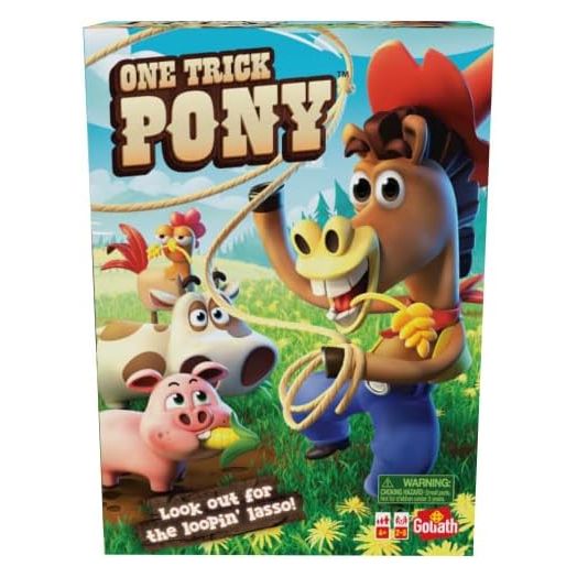 Goliath One Trick Pony Game - Round Up Animals Before Cowboy's Spinning Lasso Ropes You in - Ages 4 and Up, 2-5 Players