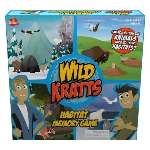 Goliath Wild Kratts Habitat Memory Game - Classic Memory Gameplay with Creative Storytelling - Learn Animal Facts While You Play, Ages 5 and Up, 2-4 Players