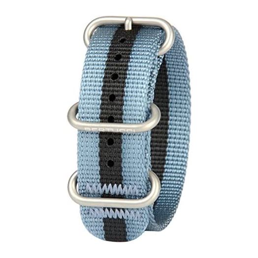 Bertucci DX3 B-172 Gray w/Black Stripe 22mm Nylon Watch Band