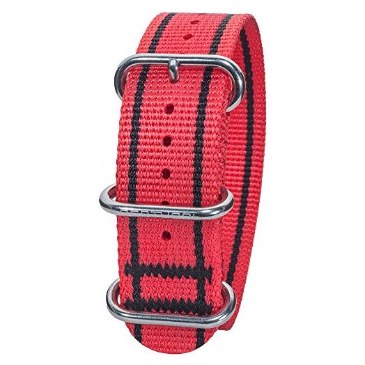 BERTUCCI DX3 B-146 International Orange w/Stripes 22mm Nylon Watch Band
