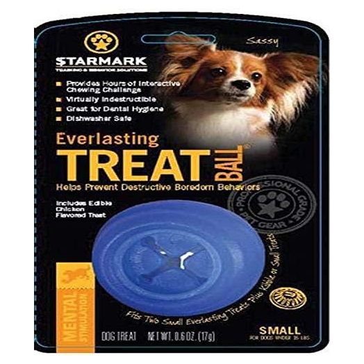 Starmark Everlasting Treat Ball Toy, Blue, Small