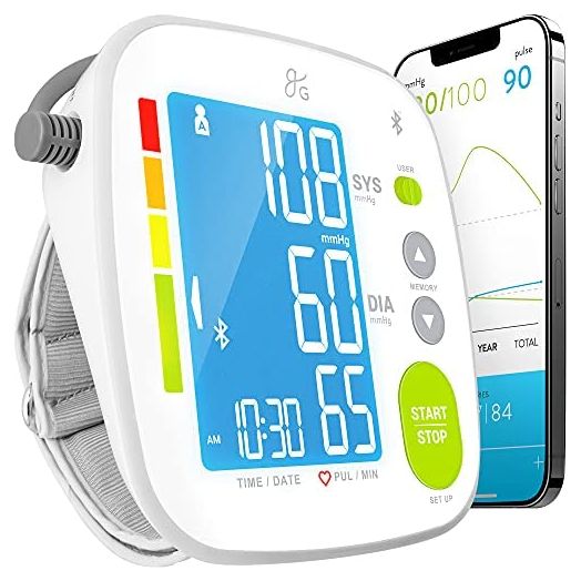 Bluetooth Blood Pressure Monitor Cuff by Balance with Upper Arm Cuff, Digital Smart BP Meter with Large Display, Set Also Comes with Tubing and Device Bag (Kit)