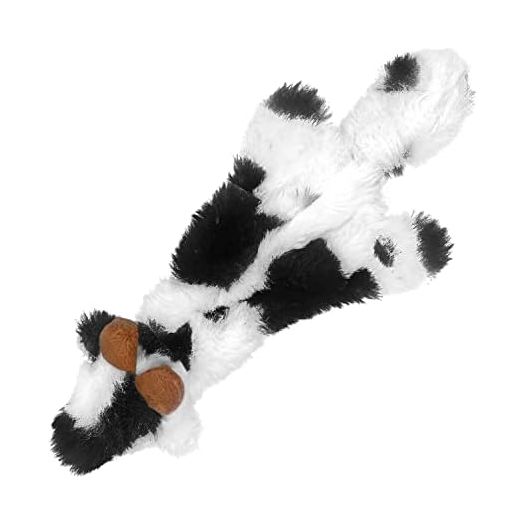 Best Pet Supplies Stuffing Free Squeaky Dog Toys for Small Dogs, Medium Dogs, and Large Dogs, Durable, Best Dog Chew Toy for Teething Puppy, Indoor Play - Cow, Small