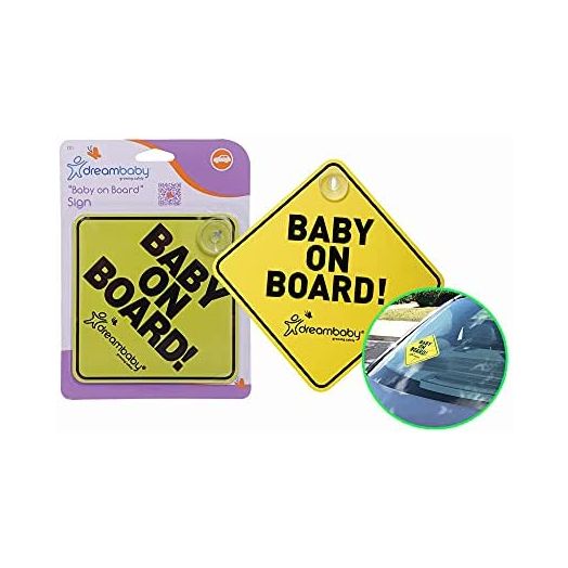 Dreambaby Baby On Board Sign - Baby Safety Awareness Warning Decal - Model L211