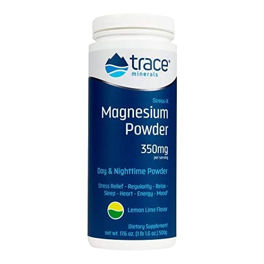 Trace Minerals Research, Stress-X Magnesium Powder, Lemon Lime 350mg, 17.6-Ounce