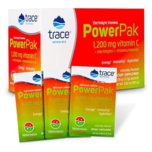 Trace Minerals – Power Pak (Watermelon) | Electrolyte Powder Packets with Vitamin C & Zinc | Powerful Hydration, Immune, Stamina & Energy Support with Essential Vitamins & Minerals (30 Packets)… (1)