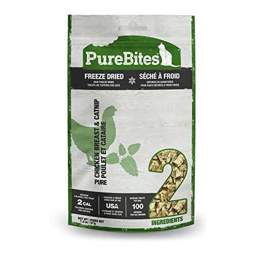 PureBites Chicken Breast & Catnip Freeze-Dried Cat Treats 1.3Oz / 37G | Value Size