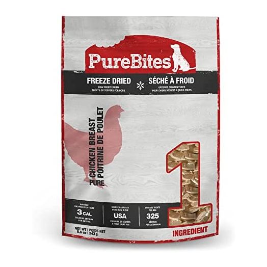 PureBites Freeze Dried RAW Chicken Breast Treats for Dogs, 8.6oz