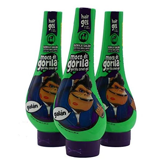 Moco de Gorila Galan Hair Styling Gel, Reactivatable with water, 11.99 Oz, 3 Squeezable Bottles (3 Pack)