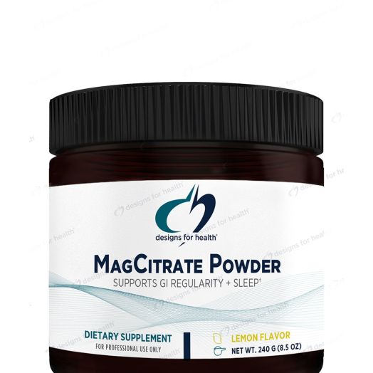 Designs for Health MagCitrate Powder, Lemon Flavor - 8.5 oz (240 Grams)