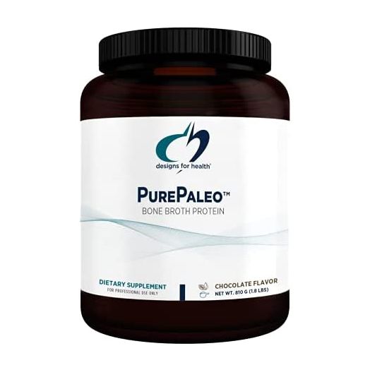 Designs for Health PurePaleo Collagen Protein Powder - 21g HydroBEEF Bone Broth Protein Supplement with Collagen Peptides + BCAAs - Chocolate, Non-GMO, Dairy-Free + Gluten-Free (30 Servings / 810g)