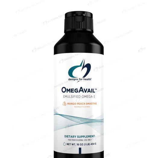 Designs for Health OmegAvail Mango Peach Smoothie - 16 oz (454 Grams)
