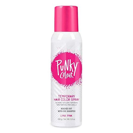 Punky Temporary Hair Color Spray, Lynx Pink, Fast-Drying, Non-Sticky, Non-Damaging
