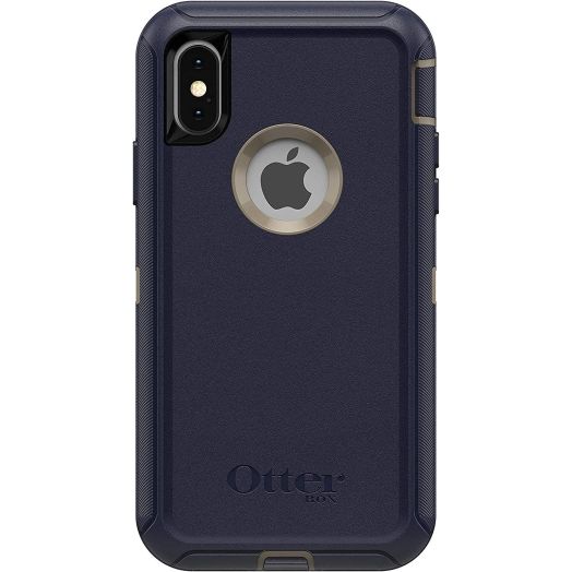 OtterBox Defender Series Case for iPhone X & iPhone Xs (ONLY), Case Only - Bulk Packaging - (Dark Lake (Chinchilla/Dress Blues))