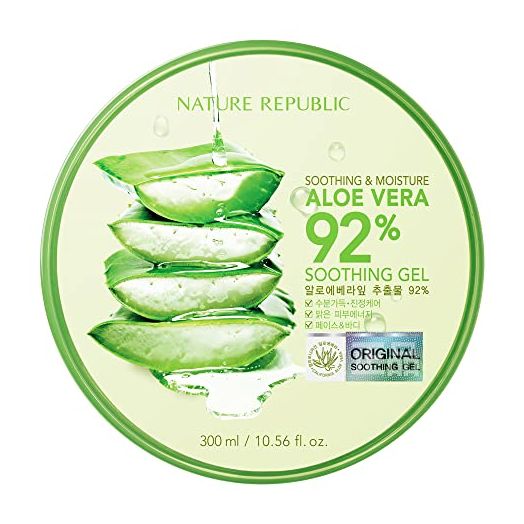 Nature Republic New Soothing Moisture Aloe Vera Gel 92 Percent Korean Cosmetics, 10.56 Fluid Ounce