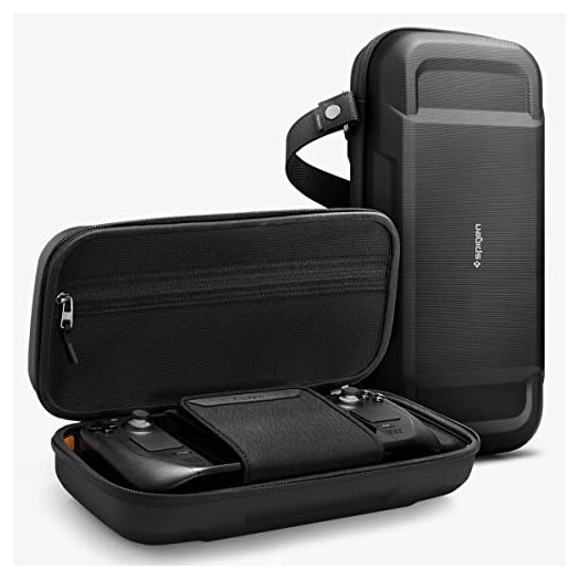 Spigen Rugged Armor Pro Travel Carrying Case for Steam Deck, Black