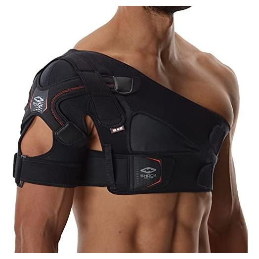 Shock Doctor Shoulder Support Brace for Men, Prevents & Promotes Healing from AC Sprains, Rotator Cuff Injuries & Moderate Separations- Single