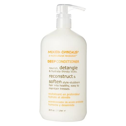 Mixed Chicks Detangling Deep Conditioner, Softens, Moisturizes & Detangles Straight or Curly Hair, 33 fl.oz