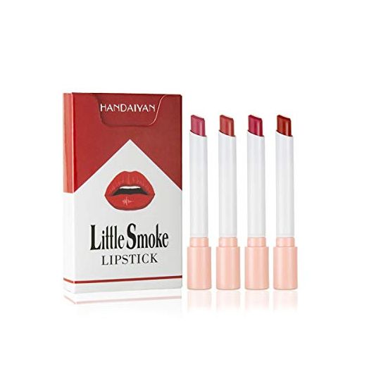 Emirde 4 Colors Matte Cigarette Lipstick Pack Set Tube Nude Red Lips Long Lasting Waterproof Liquid Lipstick Women Make up Velvet Cosmetic Lipsticks B