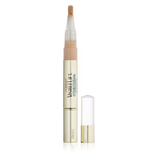 L'Oréal Paris Makeup Visible Lift Serum Absolute Concealer, illuminates and conceals for smoother, brighter, even skin, light hydrating formula won't settle into lines or wrinkles, Fair, 0.05 fl. oz.