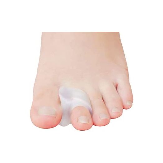 MENOCADY Pack of 12 Gel Toe Separator, (1/4" Thick) Big Toe Spacers, Single Loop Toe Spreader for Bunions, Overlapping Toe, Corrector and Spacer (Clear)