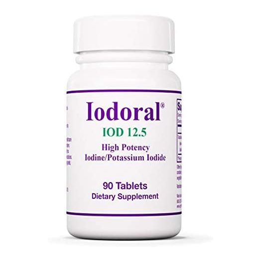Optimox Iodoral 12.5 mg - Original High Potency Lugol Solution Iodine Nutritional Supplement - Energy and Thyroid Support - 90 Tablets