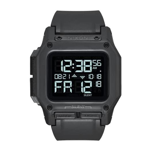 NIXON Regulus A1180-100m Water Resistant Men's Digital Sport Watch (46mm Watch Face, 29mm-24mm Pu/Rubber/Silicone Band)