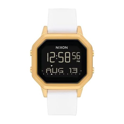 NIXON Siren SS A1211-100m Water Resistant Women's Digital Sport Watch (36mm Watch Face, 18mm-16mm Silicone Band)