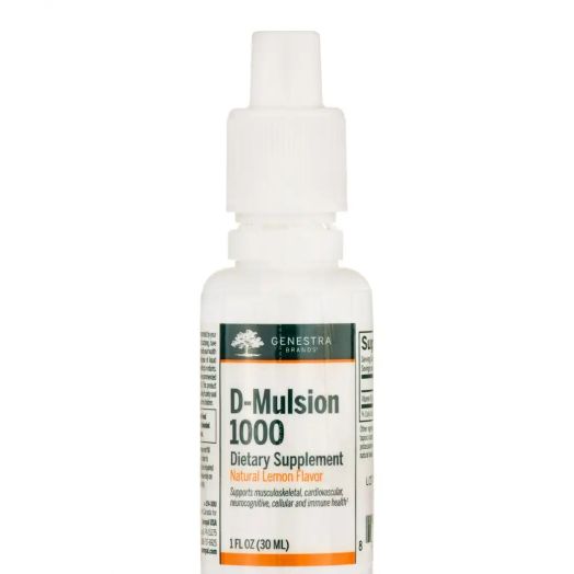 Genestra D-Mulsion 1000, Natural Lemon Flavor - 1 fl. oz (30 ml)
