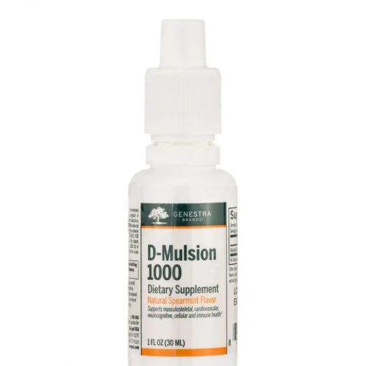Genestra D-Mulsion 1000, Natural Spearmint Flavor - 1 fl. oz (30 ml)