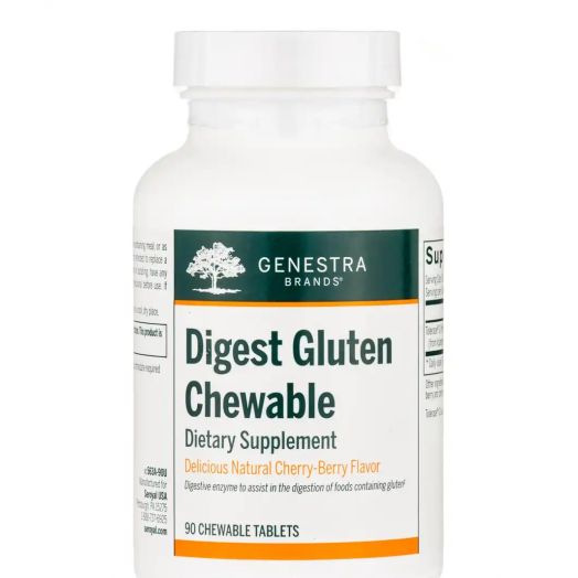 Genestra Digest Gluten Chewable, Natural Cherry-Berry Flavor - 90 Chewable Tablets