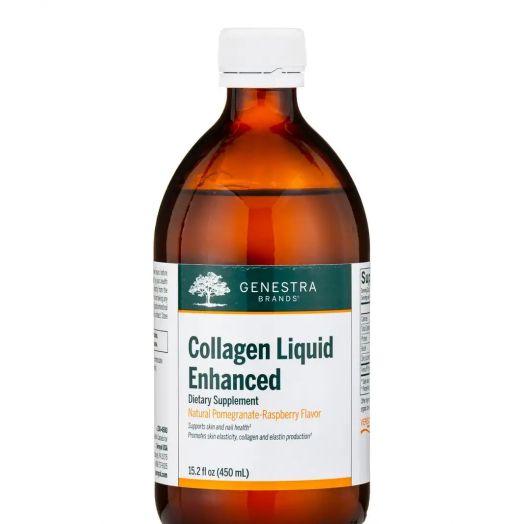 Genestra Collagen Liquid Enhanced, Natural Pomegranate-Raspberry Flavor - 15.2 fl. oz (450 ml)