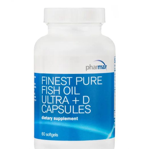 Pharmax Finest Pure Fish Oil Ultra + D Capsules - 60 Softgels