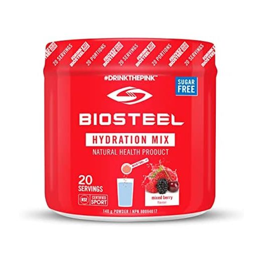 BioSteel Hydration Mix, Sugar-Free with Essential Electrolytes, Mixed Berry, 20 Servings