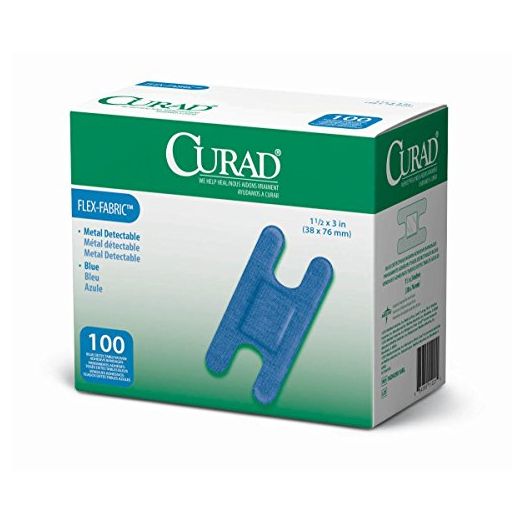 Curad Knuckle, Woven Blue Detectable Bandage, 100-Count
