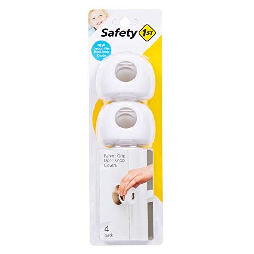 Safety 1st Parent Grip Door Knob Covers, White, One Size (Pack of 4) (HS3260600)