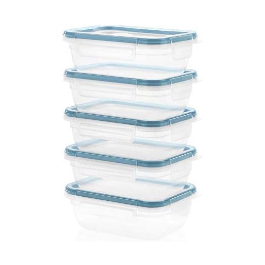 Snapware | Total Solution Clear Plasticware Set for Food Storage | 3-Cup Containers with Lids, 10 Pieces | Airtight, Leak-Proof Lids | Limited Lifetime Warranty | BPA Free